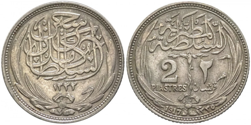 Egitto - Hussein Kamel (1914-1917) - 2 qirsh 1335 AH (1917) - KM#317 - Ag
mBB ...