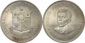 Filippine, repubblica (1946) - 1 peso 1963 "100 anni dalla nascita di Andres Bonifacio" - KM# 193 - Ag
FDC

Spedizione in tutto il Mondo / Worldwid...