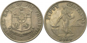 Filippine - repubblica (dal 1946) - 50 centesimi 1964 - KM# 190 - Ae/Ni
BB

Spedizione in tutto il Mondo / Worldwide shipping