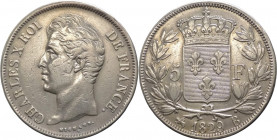Francia - Carlo X (1824-18309 - 5 franchi 1829 - zecca di Rouen - KM#728 Gad#644 - Ag
mBB

Spedizione solo in Italia / Shipping only in Italy
