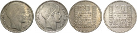 Francia - terza repubblica (1870-1940) - lotto di 2 monete da 20 franchi 1929 e 1933 - Ag
mediamente BB 

Spedizione solo in Italia / Shipping only...