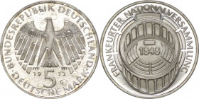 Germania - Repubblica Federale Tedesca (dal 1949) - 5 marchi 1973 "125 anni dell'Assemblea Nazionale di Francoforte" - KM# 137 - Ag- in blister origin...