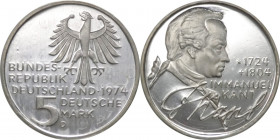 Germania - Repubblica Federale Tedesca (dal 1949) - 5 marchi 1974 "Immanuel Kant" - KM# 139 - Ag - in blister originale
FS

Spedizione in tutto il ...