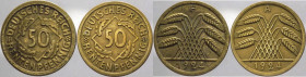 Germania - Repubblica di Weimar (1918-1933) - lotto di 2 monete da 50 centesimi (pfennig), 1924 (A,F) - Ae
mediamente mBB

Spedizione solo in Itali...