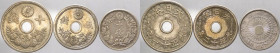 Giappone - lotto di 3 monete da 5 e 10 sen Taishō (1912-1926) e 10 sen Mutsuhito (1867-1912) - metalli vari
mediamente SPL

Spedizione solo in Ital...