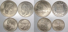 Grecia - terza repubblica ellenica (dal 1974) - lotto di 4 monete da 5,10,20 e 50 dracme, anni vari - Cu/Ni
mediamente qFDC

Spedizione in tutto il...