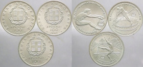 Grecia - terza repubblica ellenica (dal 1974) - lotto di 3 monete da 100 dracme 1981 e 1982 - Ag
FDC

Spedizione in tutto il Mondo / Worldwide ship...