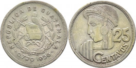 Guatemala - repubblica (dal 1841) - 25 centesimi 1956 - KM# 258 - Ag
mBB

Spedizione in tutto il Mondo / Worldwide shipping
