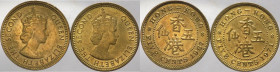 Hong Kong - Elisabetta II (dal 1952) - lotto di 2 monete da 5 centesimi 1967 e 1971 - Ae 
mediamente mSPL

Spedizione in tutto il Mondo / Worldwide...