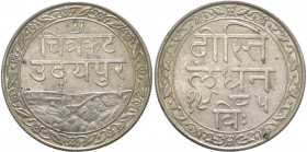 India - Principato di Mewar - Fatteh Singh (1884-1929) - rupia 1985 (AD 1928) "legenda sottile" - Y# 22 - Ag
FDC

Spedizione solo in Italia / Shipp...