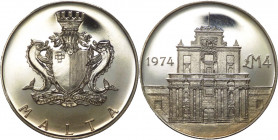 Malta - Elisabetta II (dal 1952) - 4 sterline 1974 "porta Cottonera" - KM# 25 - Ag
FS

Spedizione in tutto il Mondo / Worldwide shipping
