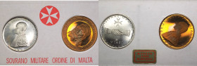 Malta - Ordine di Malta - Angelo de Mojana di Cologna (1962-1988) - dittico 1977 con 2 monete da 9 tarì e 10 grani - Ag,Cu
FDC

Spedizione in tutto...
