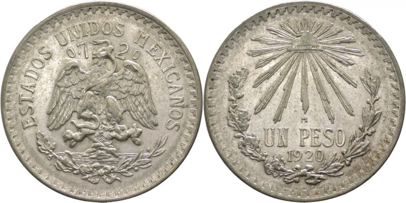 Messico - Stati Uniti del Messico (dal 1905) - 1 peso 1920 - KM# 455 - Ag
qFDC...