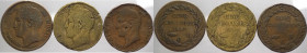 Principato di Monaco - Honoré V (1819-1841) - lotto di 3 monete da 5 centesimi anni vari - Cu 
mediamente BB

Spedizione in tutto il Mondo / Worldw...