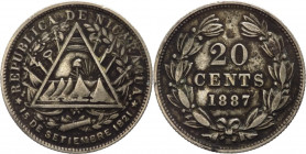 Nicaragua - Repubblica (dal 1821) - 20 centesimi 1887 - KM# 7 - Ag
mBB

Spedizione solo in Italia / Shipping only in Italy