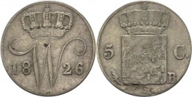 Olanda - Guglielmo I (1815-1840) - 5 centesimi 1826 - KM# 52 - Ag
mBB 

Spedizione solo in Italia / Shipping only in Italy