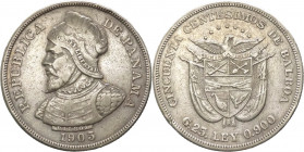 Panama - repubblica (dal 1903) - 50 centesimi di balboa 1905 - KM# 5 - Ag
BB

Spedizione solo in Italia / Shipping only in Italy
