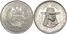 Perù - repubblica (dal 1822) - 50 pesos 1971 "150 anni dell'indipendenza" - KM# 256 - Ag
FDC

Spedizione in tutto il Mondo / Worldwide shipping