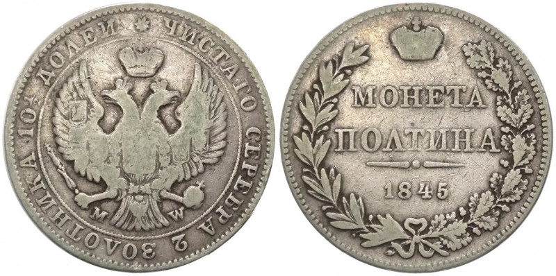 Russia - monetazione per la Polonia - Nicola I (1825-1855) - poltina (50 copechi...