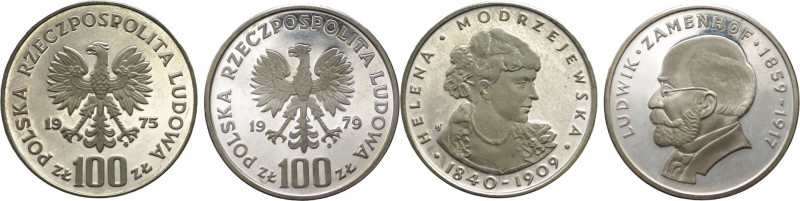 Polonia - repubblica popolare (1952-1989) - lotto di 2 monete da 100 zloty 1975,...