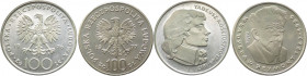 Polonia - repubblica popolare (1952-1989) - lotto di 2 monete da 100 zloty 1976 e 1977 - Ag - il 100 zloty 1977 riporta la dicitura PROBA ed è un esem...