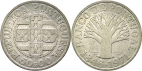 Portogallo - seconda repubblica (1926-1974) - 50 scudi 1971 "150esimo anniversario della Banca del Portogallo" - KM# 601 - Ag
FDC

Spedizione in tu...