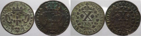 Portogallo - Giovanni V (1706-1750) - lotto di 2 monete da 10 reis 1727 e 1734 - Cu
mediamente mBB 

Spedizione solo in Italia / Shipping only in I...