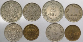 Romania - Ferdinando I (1914-1927) e Carol II (1930-1940) - lotto di 4 monete da 1 e 2 leu 1924 e 1939 - metalli vari
mediamente mBB 

Spedizione s...