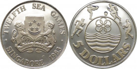 Singapore - repubblica (dal 1967) - 5 dollari 1983 "XII Giochi del mare"- KM# 25a - Ag
FS

Spedizione in tutto il Mondo / Worldwide shipping