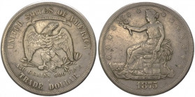 Stati Uniti d'America, repubblica federale (dal 1776) - Trade Dollar 1875 S - KM# 108 - Ag
BB

Spedizione solo in Italia / Shipping only in Italy