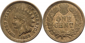 Stati Uniti d'America (dal 1776) - 1 centesimo Usa 1863 "Indian Head" - KM# 90 - Cu/Ni
SPL

Spedizione solo in Italia / Shipping only in Italy