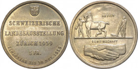 Svizzera - 5 franchi 1939 "Esposizione di Zurigo" - KM# 43 - Ag
FDC

Spedizione solo in Italia / Shipping only in Italy