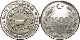 Turchia - repubblica (dal 1923) - 1500 lire 1983 - KM# 958 - Ag
FS

Spedizione in tutto il Mondo / Worldwide shipping