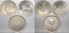 Turchia - repubblica (dal 1923) - lotto di 3 monete da 10, 50 e 100 lire anni vari - Ag
mediamente mBB 

Spedizione in tutto il Mondo / Worldwide s...