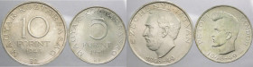 Ungheria - repubblica (1946-1949) - lotto di 2 monete da 5 e 10 fiorini 1948 - Ag
FDC

Spedizione solo in Italia / Shipping only in Italy