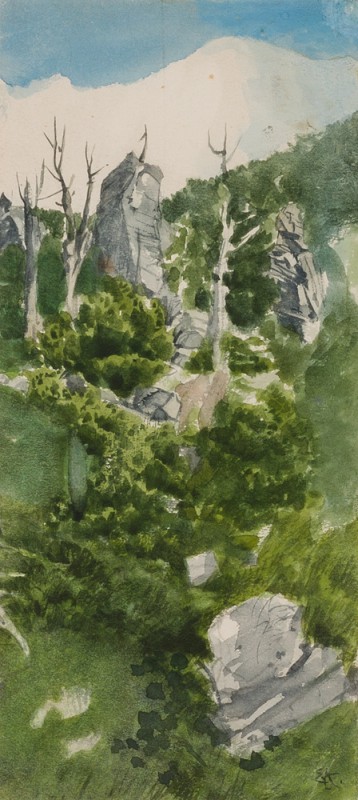 Kreidolf, Ernst (Schweiz, 1863-1956) Landschaft O.J. 

 Kreidolf, Ernst
 Bern...