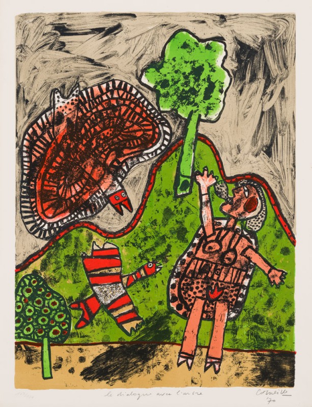 Corneille (Niederlande, 1922-2010) «Le dialouge avec l‘arbre» 1970 

 Corneill...