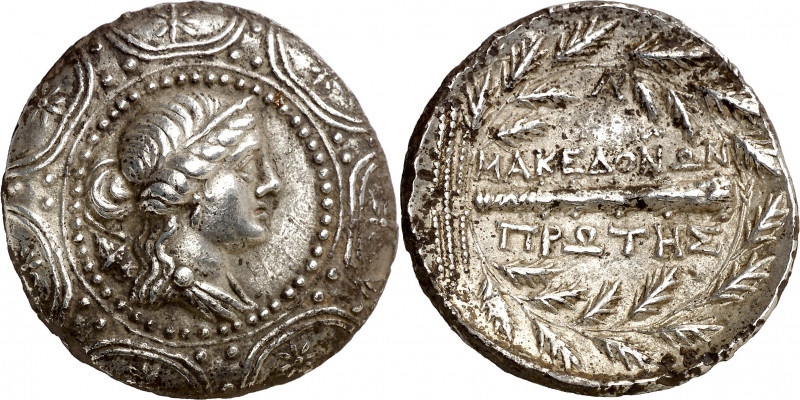 (167/158-149 a.C.). Macedonia. Anfípolis. Tetradracma. (S. 1386 var) (CNG. III, ...