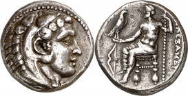 Imperio Macedonio. Alejandro III, Magno (336-323 a.C.). Salamis. Tetradracma. (S. 6717 var) (MJP. 3139bº). 17,04 g. MBC+.