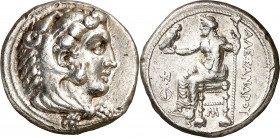 Imperio Macedonio. Alejandro III, Magno (336-323 a.C.). Myriandros. Tetradracma. (S. 6718 var) (MJP. 3230a). 17,14 g. EBC-/MBC+.