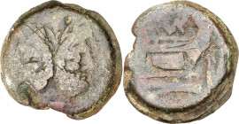 (169-157 a.C.). Gens Furia. As. (Spink 705) (Craw. 187/2). Rara. 30,92 g. BC+.