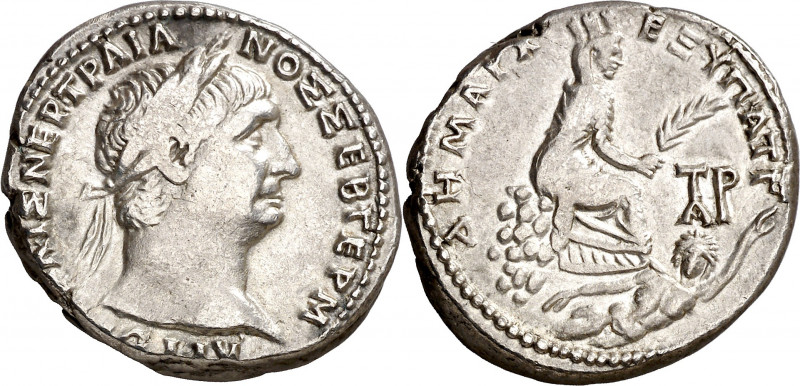 (100 d.C.). Trajano. Cilicia. Tarso. Tetradracma. (S.GIC. falta) (RPC. III, 3254...