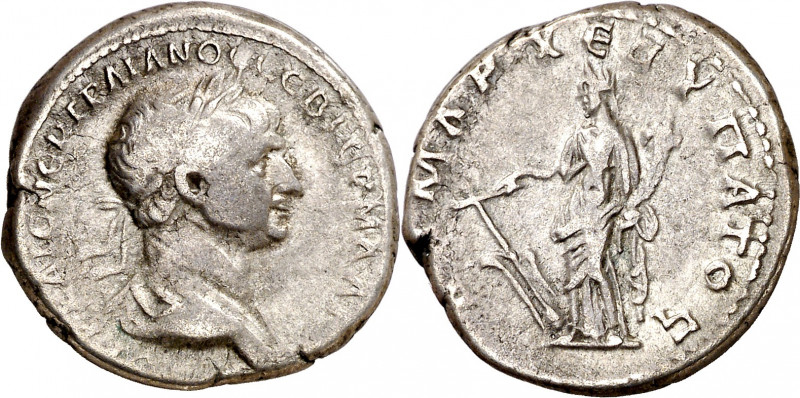 (112-114 d.C.). Trajano. Capadocia. Cesarea. Didracma. (S.GIC. 1067 var) (RPC. I...