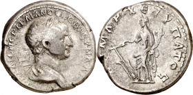 (112-114 d.C.). Trajano. Capadocia. Cesarea. Didracma. (S.GIC. 1067 var) (RPC. III, 3014). 7,08 g. MBC.