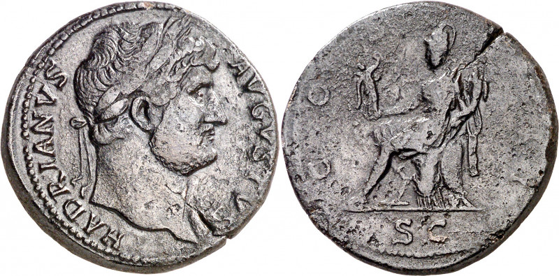 (126-127 d.C.). Adriano. Sestercio. (Spink 3585 var) (Co. 342) (RIC. 870). 24,85...