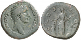 (146 d.C.). Antonino pío. Dupondio. (Spink 4269) (Co. 279) (RIC. 798). 13,83 g. MBC-.