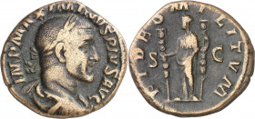 (235-236 d.C.). Maximino I. Sestercio. (Spink 8327) (Co. 10) (RIC. 43). 20,37 g. MBC-.