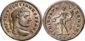 (298-299 d.C.). Diocleciano. Ticinum. Follis. (Spink 12772) (Co. 101) (RIC. 33a). 9,62 g. EBC.