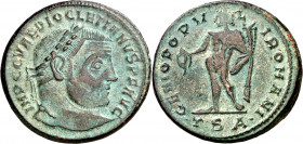 (300-301 d.C.). Diocleciano. Tesalónica. Follis. (Spink 12784) (Co. 106) (RIC. 21a). 9,46 g. MBC+.