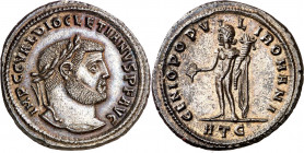 (296-297 d.C.). Diocleciano. Heraclea. Follis. (Spink 12787) (Co. 106) (RIC. 17a). 9,64 g. EBC+.